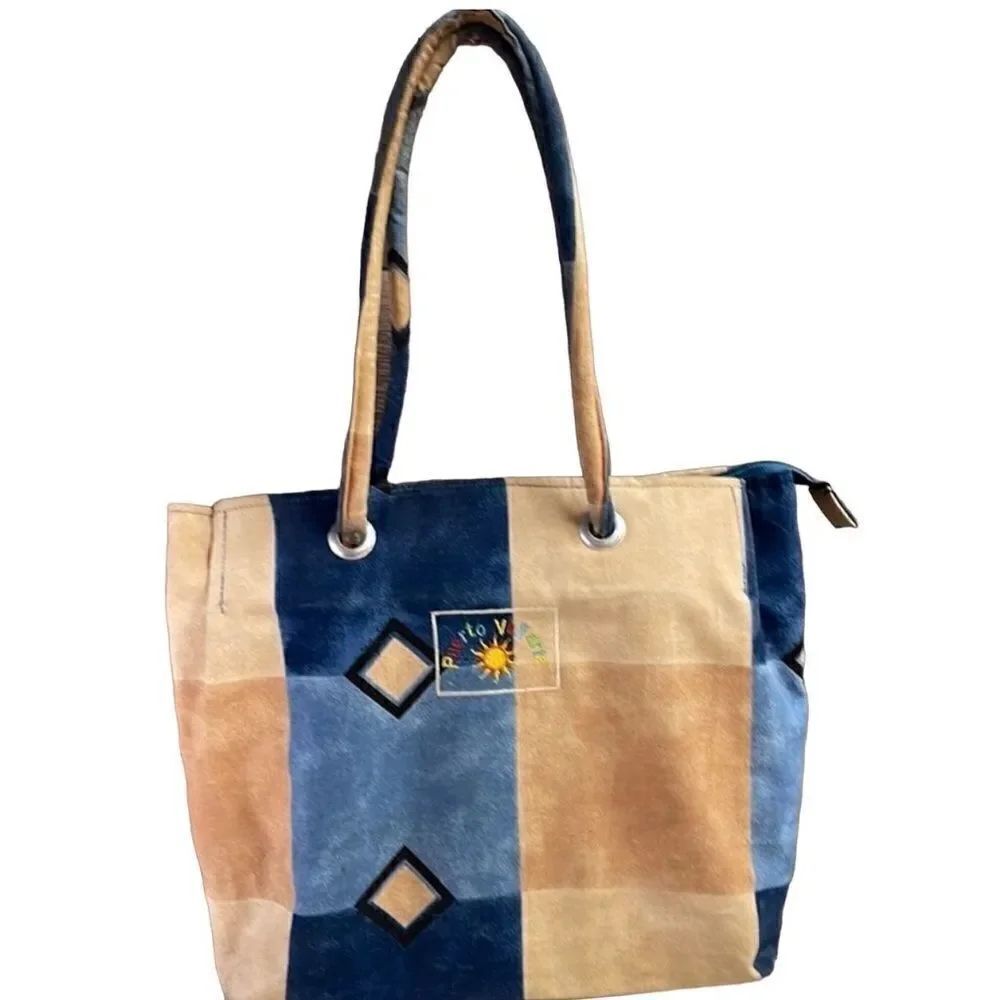 Ladies Large Tote Bag, Puerto Vallarta Embroidered Emblem